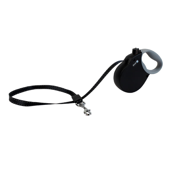 Alcott Retractable Leash eXtra Small Up To 25 Pounds Black