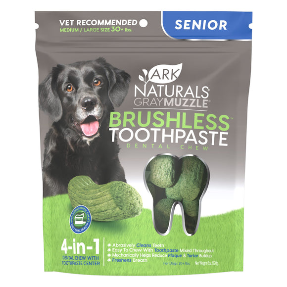 Ark Naturals Gray Muzzle Brushless Toothpaste for Dogs Dental Health  Medium to Large