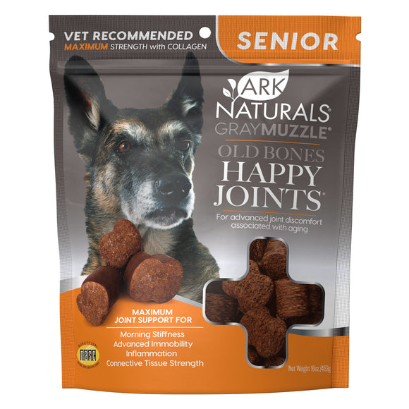 Ark-Naturals Gray Muzzle Old Dogs! Happy Joints! Large Breed Senior Dog Treat, 16 Oz