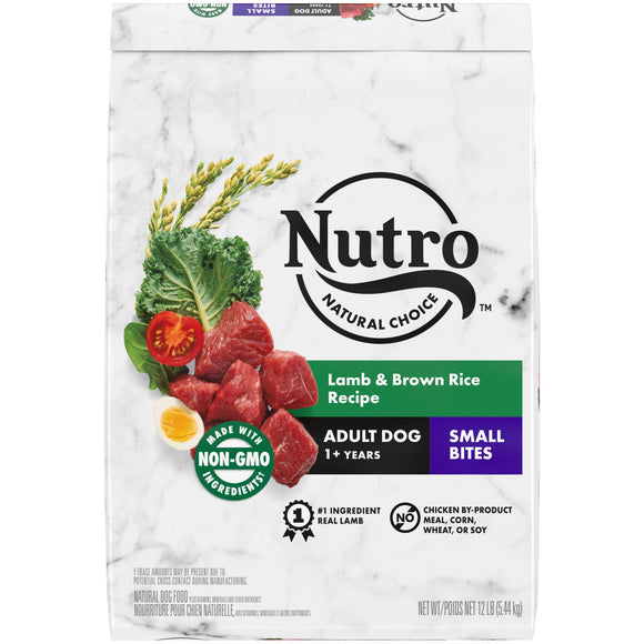 NUTRO NATURAL CHOICE Lamb & Brown Rice Recipe Adult Dry Dog Food for Dogs of All Sizes  12 lb. Bag