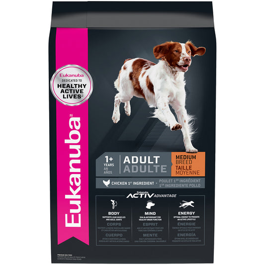 Eukanuba Adult Medium Breed Chicken Flavor Dry Dog Food, 4.5 lbs.