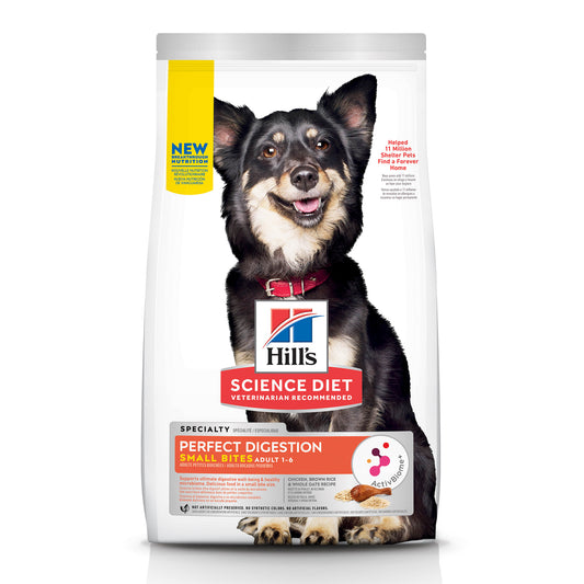 Hill's Science Diet Adult Perfect Digestion Small Bites Chicken Dry Dog Food, 3.5 lbs.