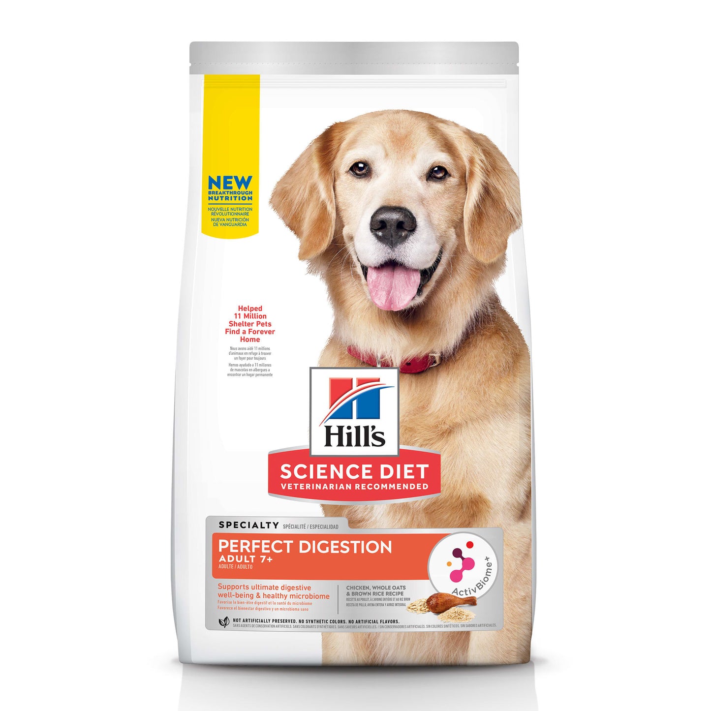 Hill's Science Diet Adult 7+ Perfect Digestion Chicken Dry Dog Food, 3.5 lbs.