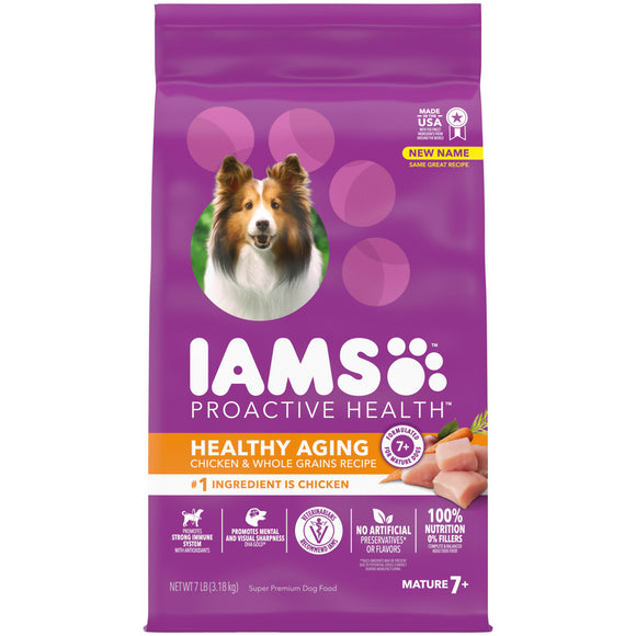 IAMS Healthy Aging Adult for Senior Dogs with Real Chicken Dry Dog Food - 7lbs