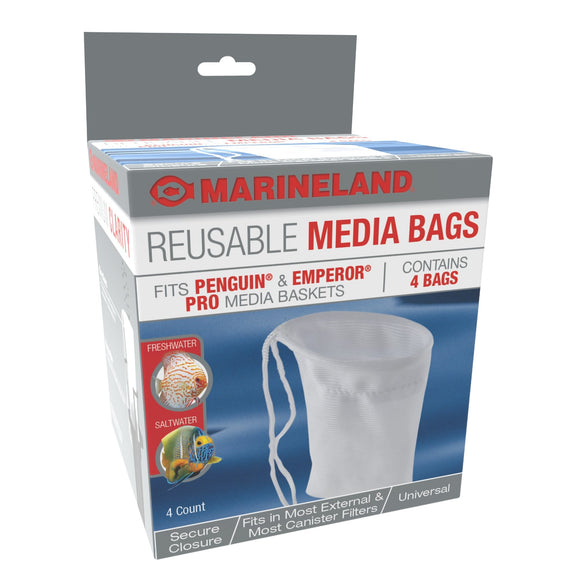 Marineland Reusable Universal Media Bags 4pk