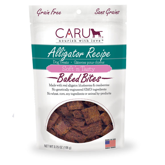Caru Soft n Tasty Baked Bites Dog Treats 3.75oz Alligator