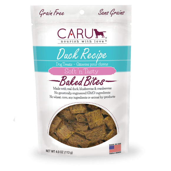 Caru Soft n Tasty Baked Bites Dog Treats 3.75oz Duck