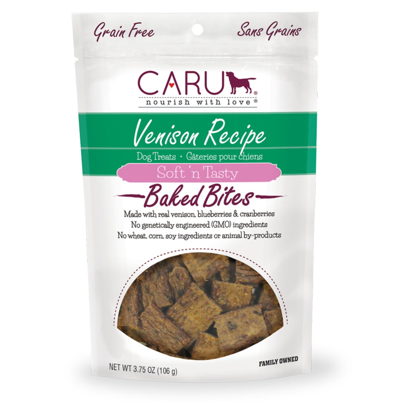 Caru Soft n Tasty Baked Bites Dog Treats 3.75oz Venison