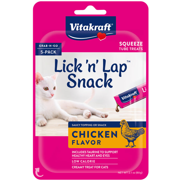 TopDawg 39209 Lick N lap Tube Cat Chicken Treat - Pack of 5
