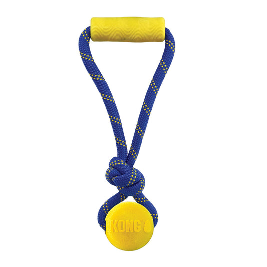 KONG Jaxx Brights Tug with Ball Assorted Dog Toy, Medium