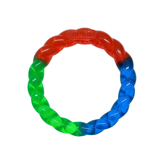 KONG Twistz Ring Dog Toy Multi-Color Size: Small