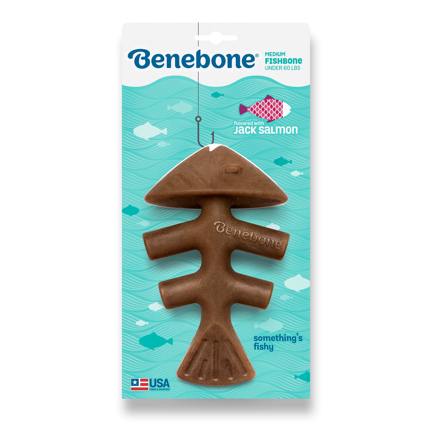 Benebone Fishbone Dog Chew Toy - Fish - M