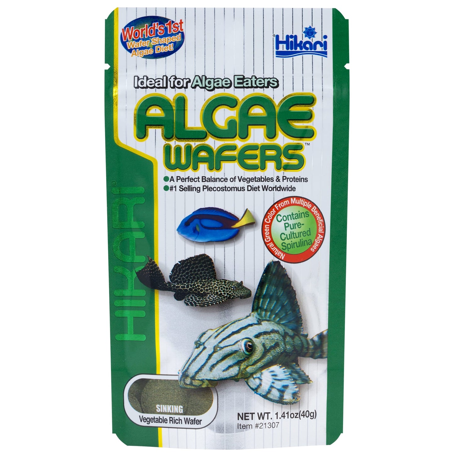 Hikari Sinking Algae Wafers Tropical Fish Food  1.41 Oz