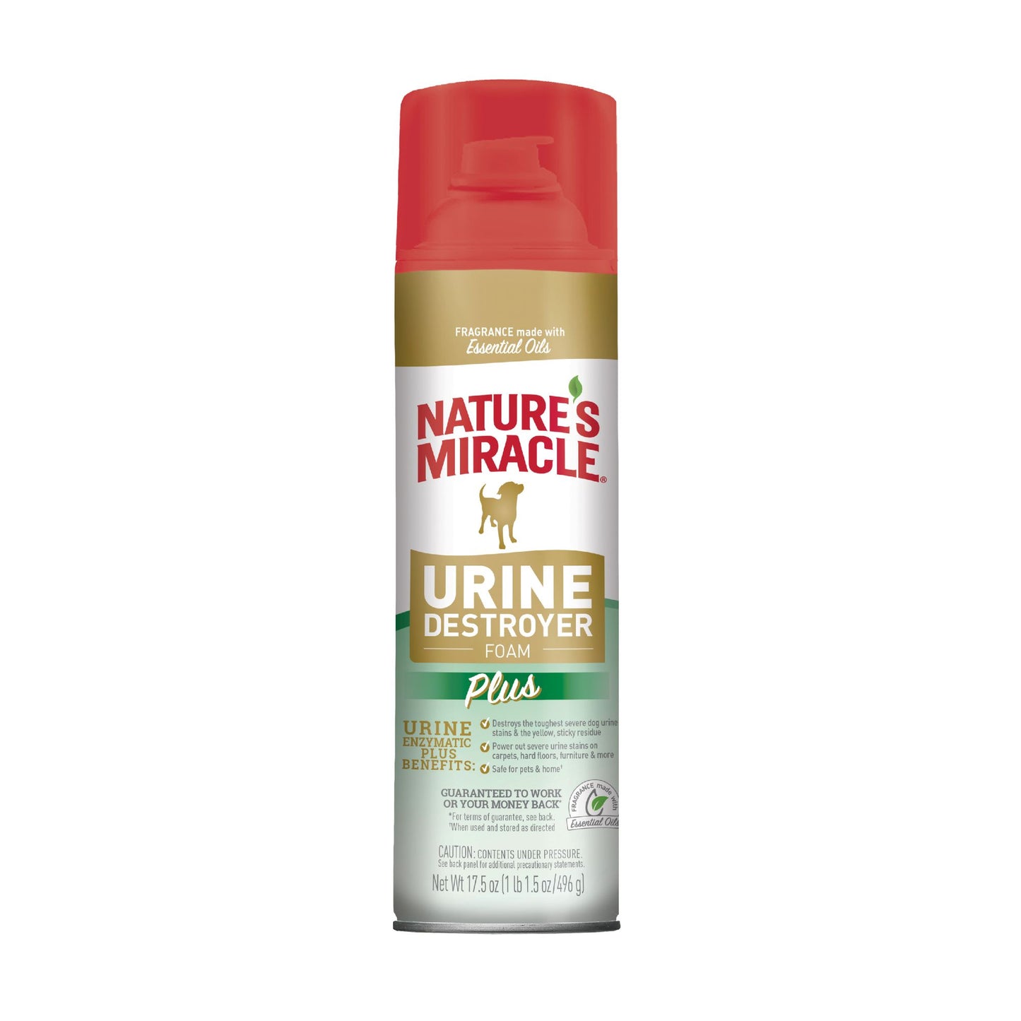 Nature's Miracle Urine Destroyer Foam Plus Stain & Odor Remover for Dogs, 17.5 fl. oz., 17.5 FZ