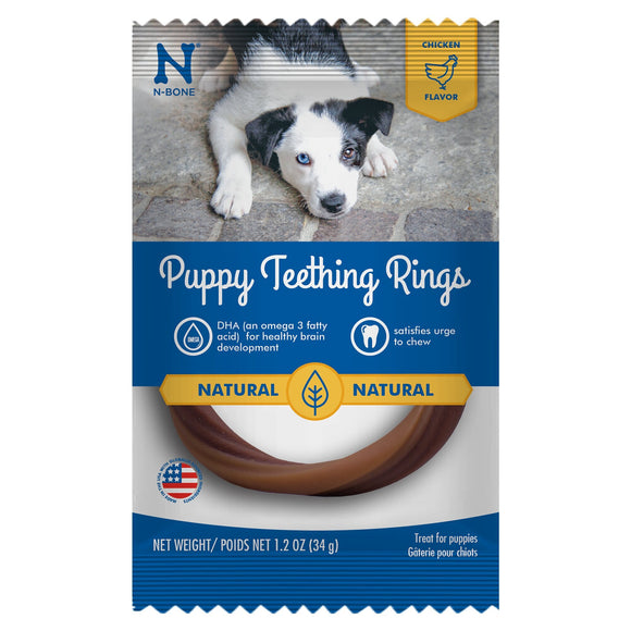 N-Bone Puppy Teething Ring, Chicken Flavor