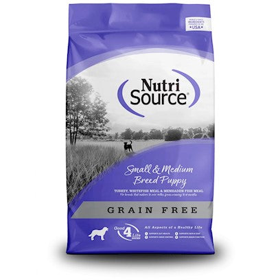 NutriSource Grain Free Small Medium Breed Puppy 15Lb