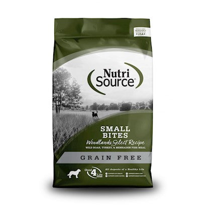 NutriSource Grain Free Woodlands Select Small Bites Dry Dog Food 15 lb