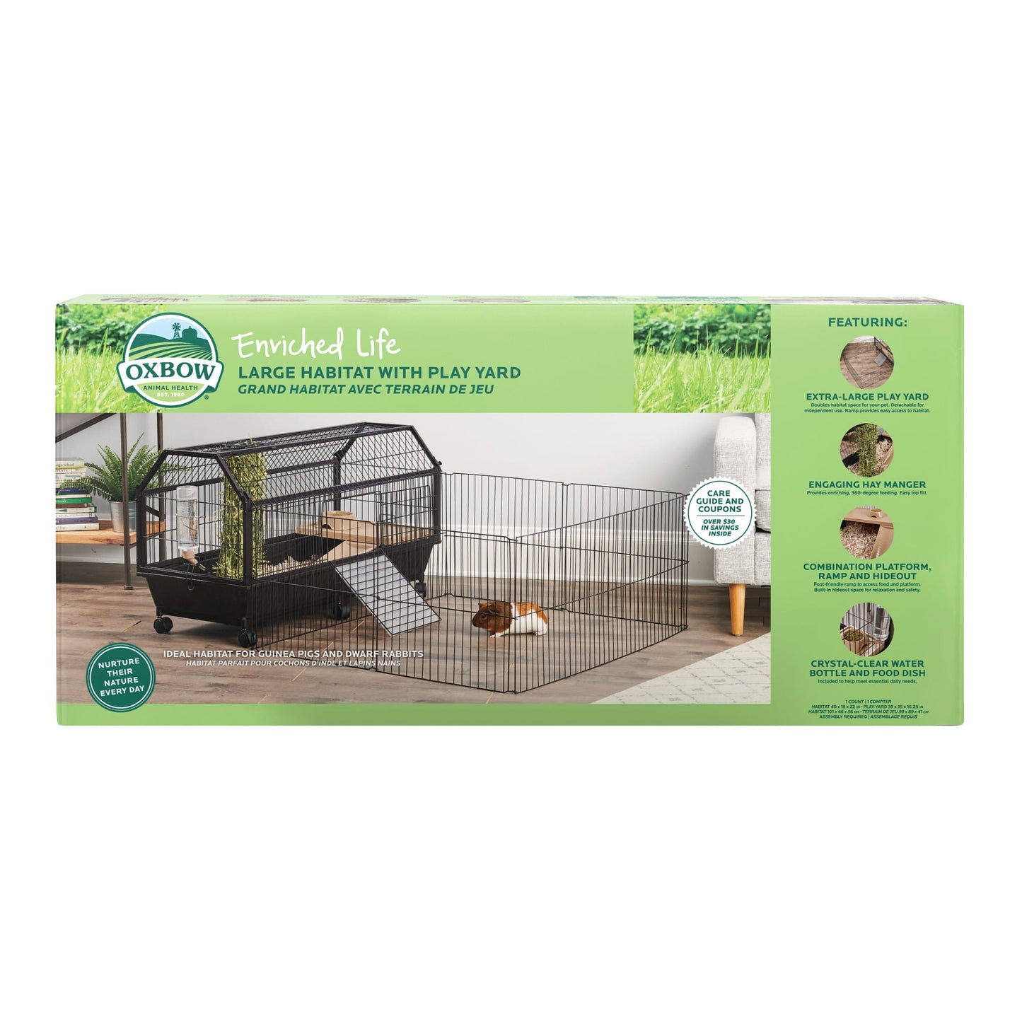 Oxbow 73296350 Small Animal Enriched Life Habitat Play Yard, Large