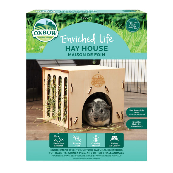 Oxbow Enriched Life Hay House for Guinea Pig, Medium