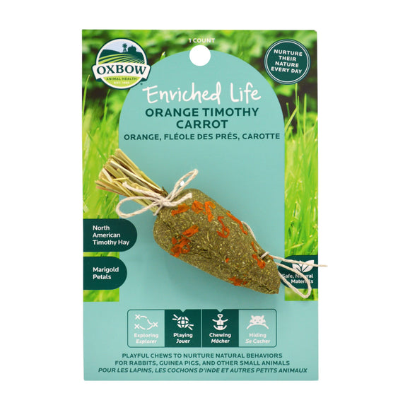 Oxbow Enriched Life Orange Timothy Carrot for Guinea Pig, 0.04 lb.
