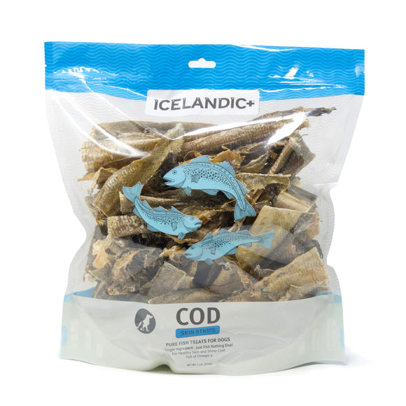 Icelandic Dog 10000757 16 oz Cod Skin Pieces