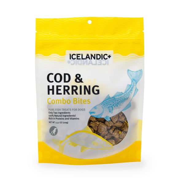 Icelandic+ Cod & Herring Combo Bites Fish Dog Treats, 3.52 oz.