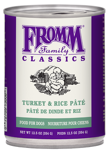 Fromm Classic Turkey & Rice Canned Dog Food 12.5 oz Case