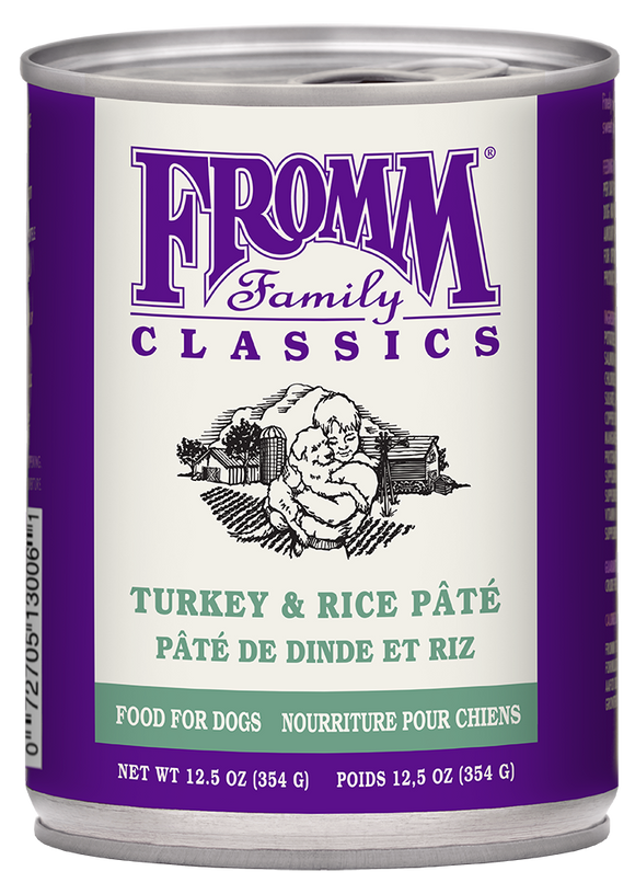 Fromm Classic Turkey & Rice Canned Dog Food 12.5 oz Case