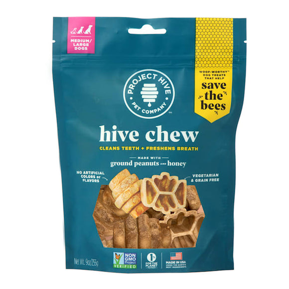 Project Hive Hive Chew Treats For Large Dogs Peanut Butter