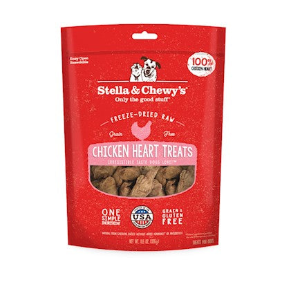 Stella & Chewy's 3oz Dog Freez Dried Treat Chicken Hearts