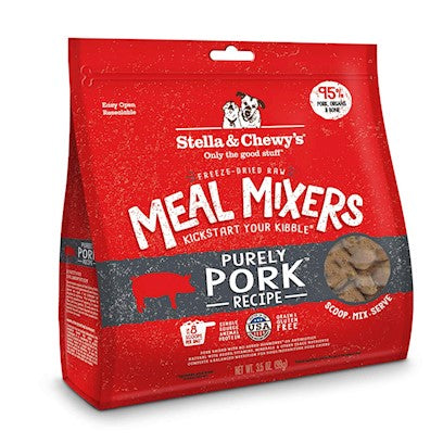 Stella & Chewy's Freeze-Dried Raw Purely Pork Meal Mixers Dog Food Topper 18 ...