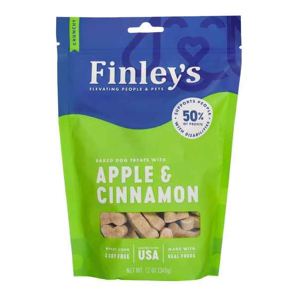 Finley's All Natural Apple and Cinnamon Biscuit Dog Treats - 12oz
