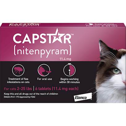 Capstar (nitenpyram) Oral Flea Treatment for Cats6ct Tablets