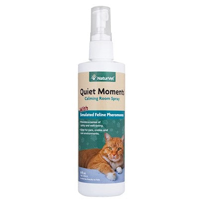 NaturVet Quiet Moments Herbal Calming Spray, Feline, 8 oz