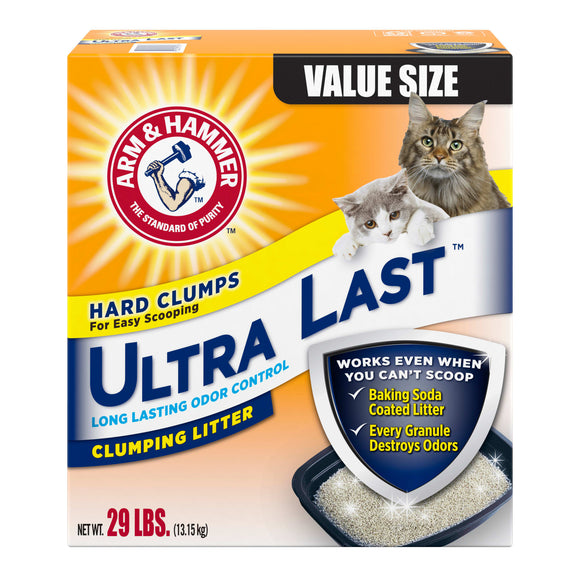 Arm & Hammer Ultra Last Value Size Clumping Cat Litter, 29 lbs.