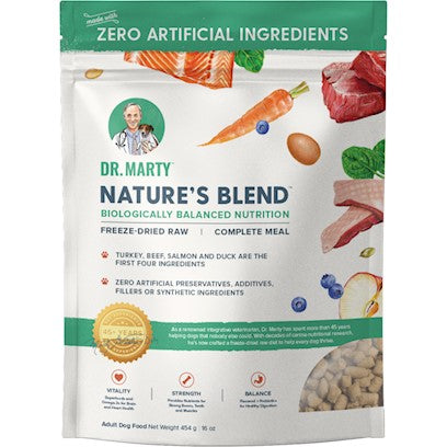 Dr. Marty Nature's Blend Freeze Dried Raw Dog Food 16-oz