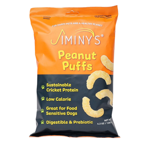 Jiminy's Peanut Puff Dog Treats, 4.2oz