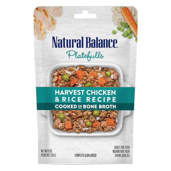 Natural Balance Platefulls Harvest Chicken & Rice Recipe Wet Dog Food, 9 oz.