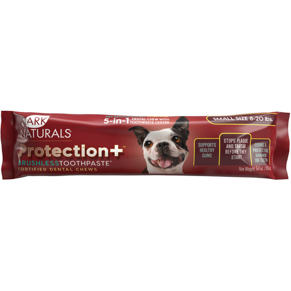Ark Naturals Protection+ Brushless Toothpaste Fortified Dental Chew for Small Dogs Upto 8-20 lbs., 0.54 oz.