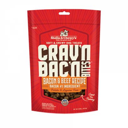 Stella & Chewy's Crav'n Bac'n Bites Bacon & Beef Recipe Dog Treats 8.25-oz