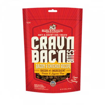 Stella & Chewy's Crav'n Bac'n Bites Bacon & Chicken Recipe Dog Treats 8.25-oz