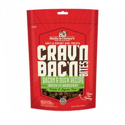 Stella & Chewy's Crav'n Bac'n Bites Bacon & Duck Recipe Dog Treats 8.25-oz