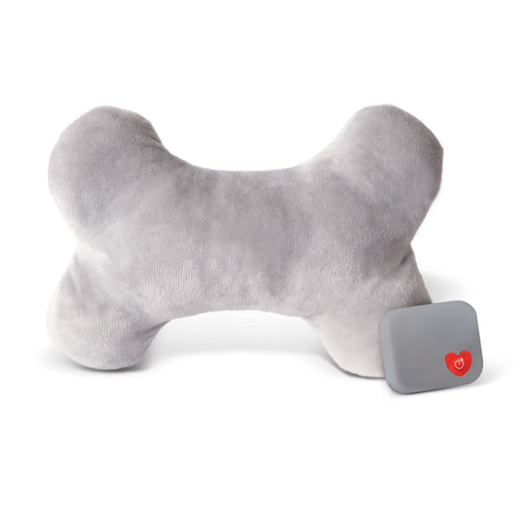 K&H Pet Products Mother s Heartbeat Plush Dog Bone Pillow Small Gray 8  x 4  x 2