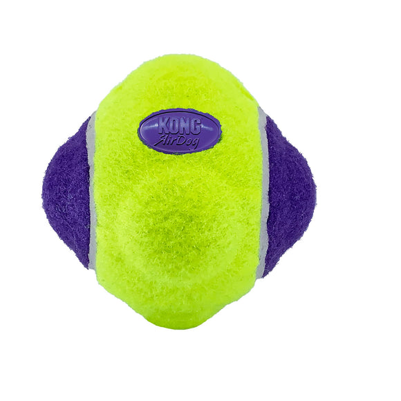 KONG AirDog Squeaker Knobby Ball Dog Toy, Large, Yellow / Purple