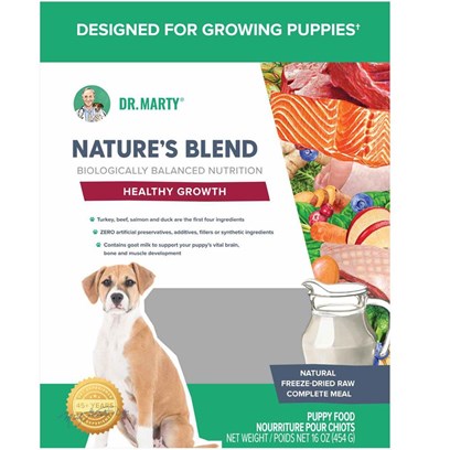 Dr. Marty Nature's Blend Healthy Growth for Puppies Freeze Dried Raw Dog Food 6-oz