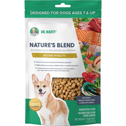 Dr. Marty Nature's Blend for Active Vitality Seniors Freeze Dried Raw Dog Food 6oz