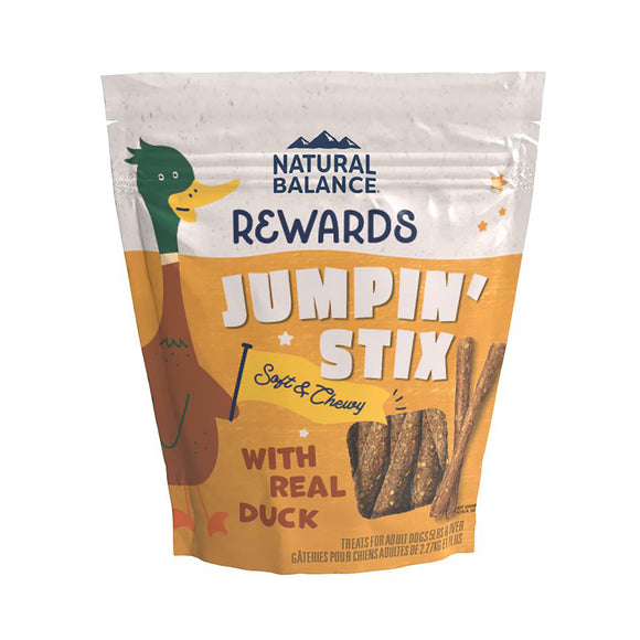 Natural Balance Jumpin' Stix Grain Free with Real Duck & Potato Recipe Dog Treats, 10 oz.