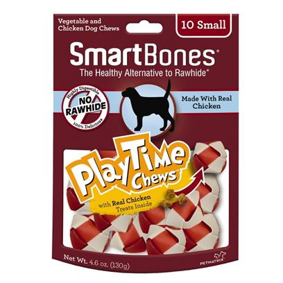SmartBones PlayTime Chews Small Chicken Dog Treats  10 Ct