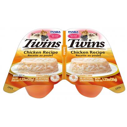 Inaba Cat Twin Cups Chicken Recipe Cat Food Topper 2.46-oz