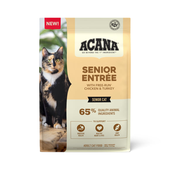 ACANA® Dry Cat Food for Seniors, Senior Entrée, Chicken, Turkey, and Duck, 10lb (B0BCF4TJWQ)